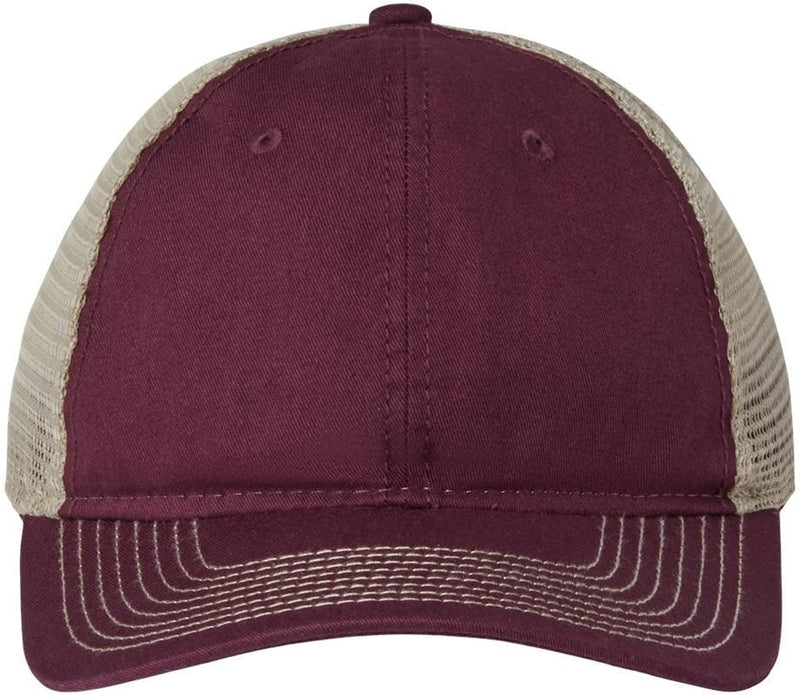 The Game Soft Trucker Cap-Apparel-The Game-Dark Maroon/ Khaki-Adjustable-Thread Logic 