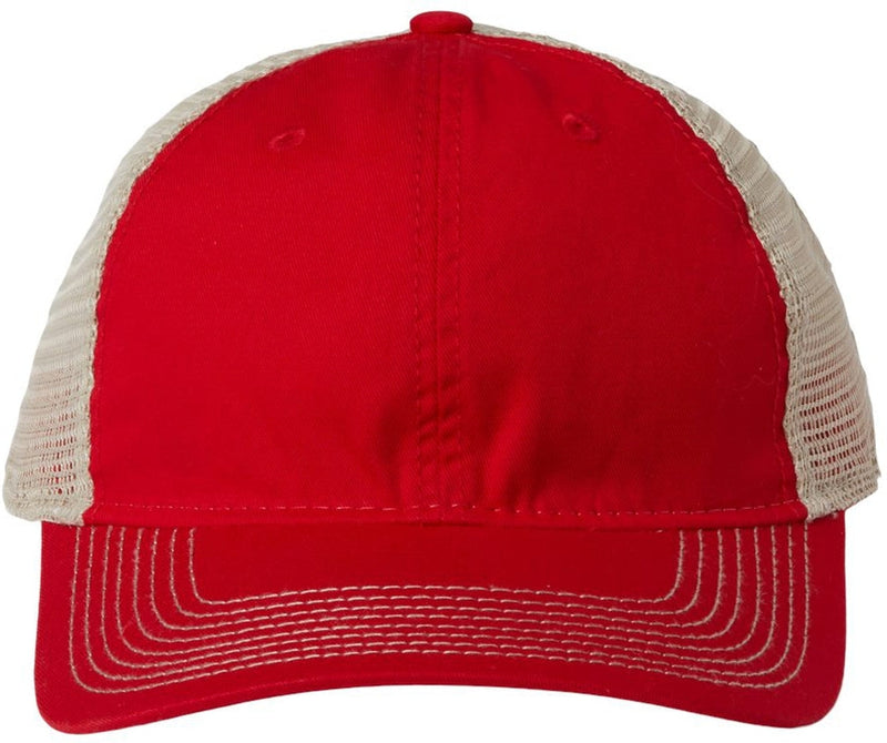 The Game Soft Trucker Cap-Apparel-The Game-Red/ Khaki-Adjustable-Thread Logic 
