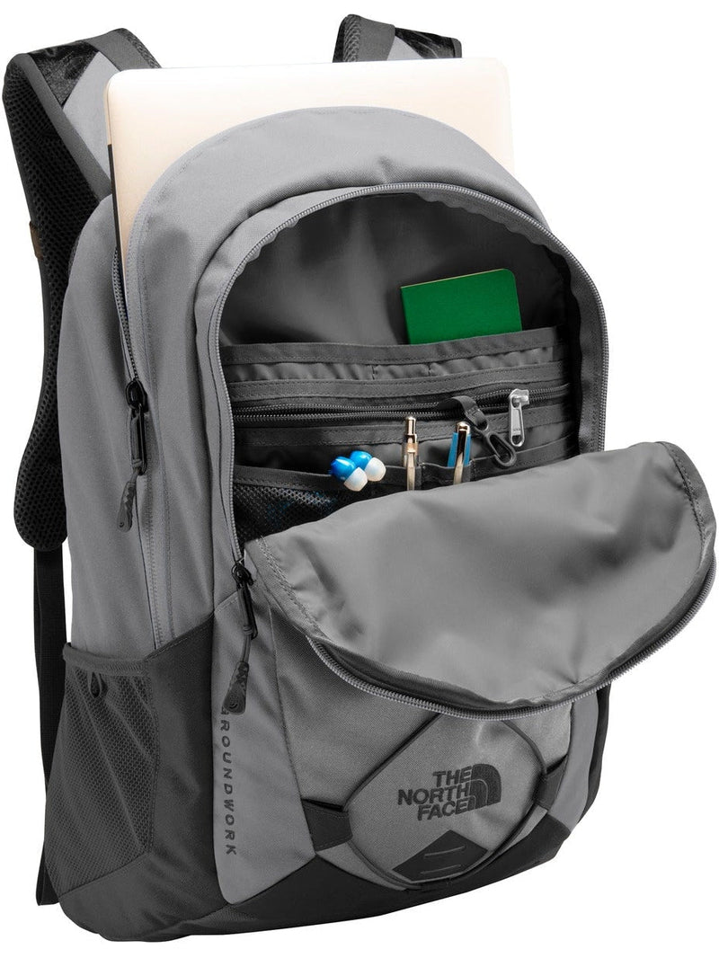 no-logo The North Face Groundwork Backpack-Regular-The North Face-Mid Grey/Asphalt Grey-Thread Logic