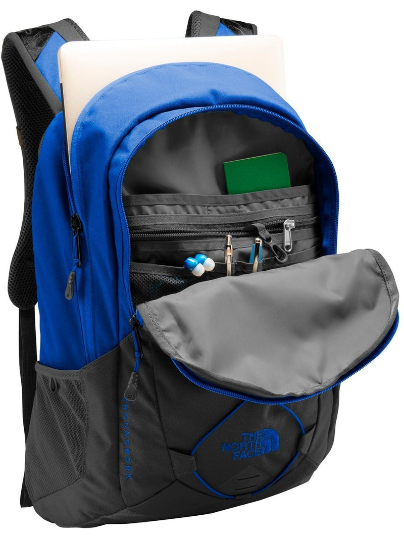 no-logo The North Face Groundwork Backpack-Regular-The North Face-Monster Blue/Asphalt Grey-Thread Logic