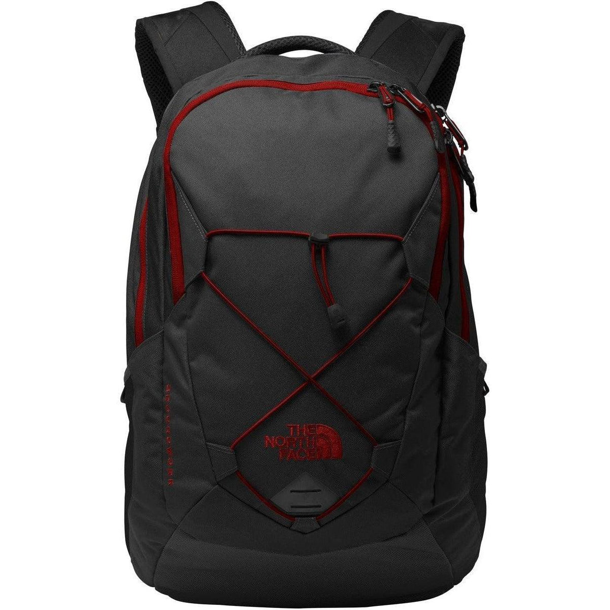 no-logo The North Face Groundwork Backpack-Bags-The North Face-TNF Dark Grey Heather/Cardinal Red-Thread Logic