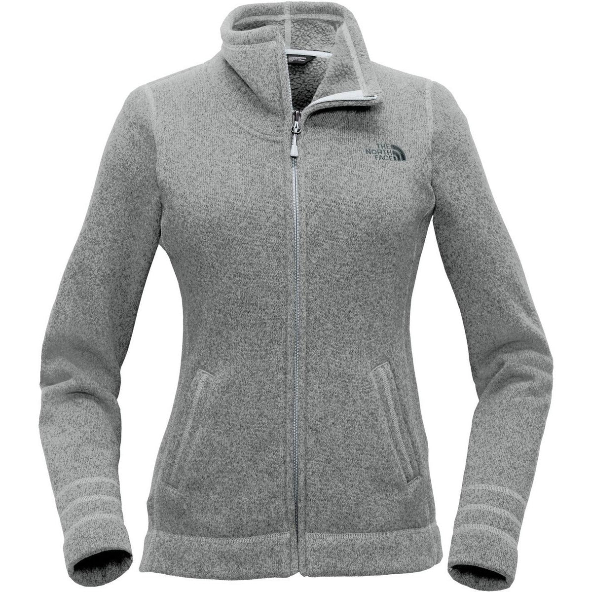 no-logo The North Face Women's Sweater Fleece Jacket-Regular-The North Face-TNF Medium Grey Heather-S-Thread Logic
