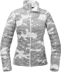The North Face Ladies ThermoBall Trekker Jacket-Regular-The North Face-TNF White Woodchip Print-S-Thread Logic