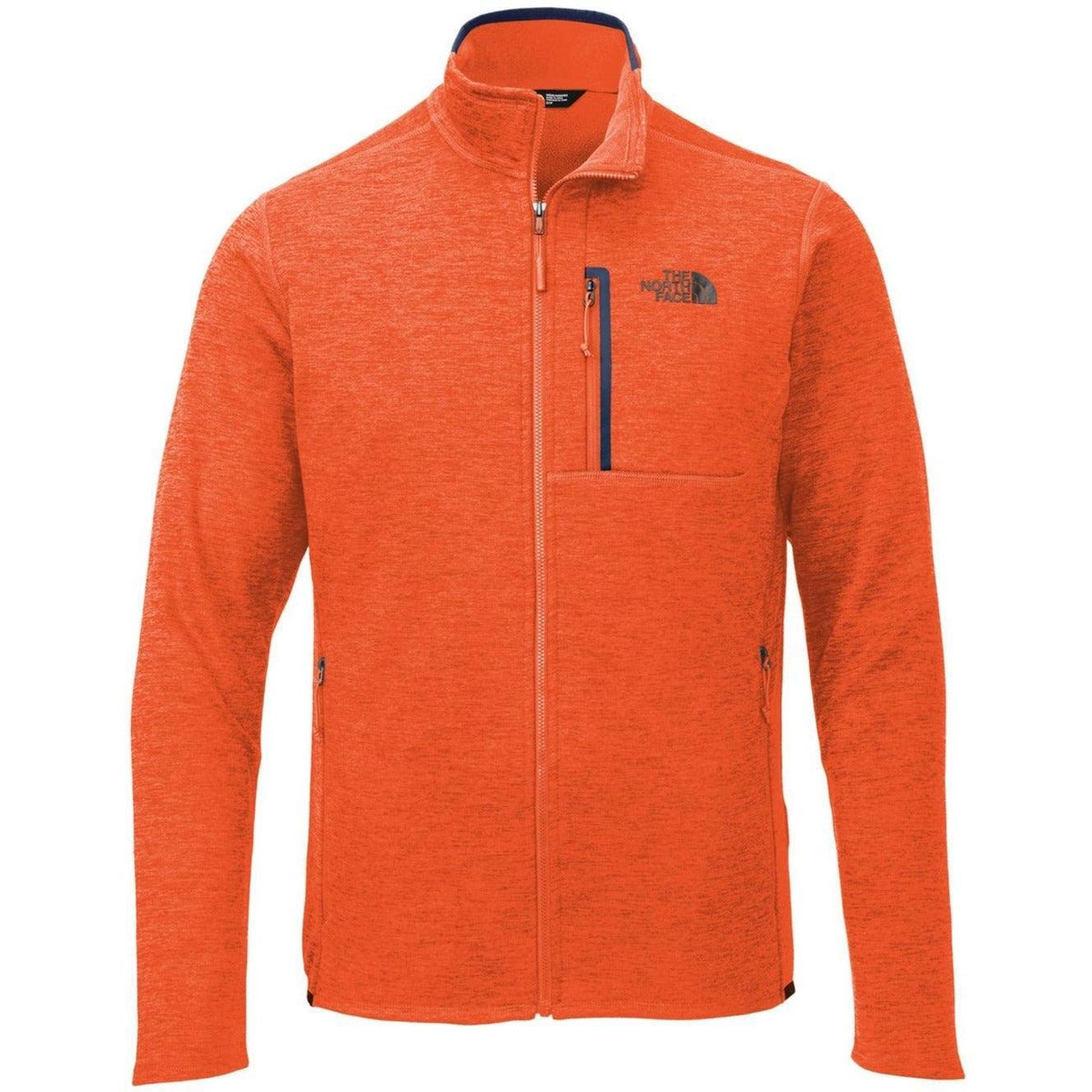 no-logo The North Face Skyline Full-Zip Fleece Jacket-Regular-The North Face-Zion Orange Heather/Urban Navy-2XL-Thread Logic