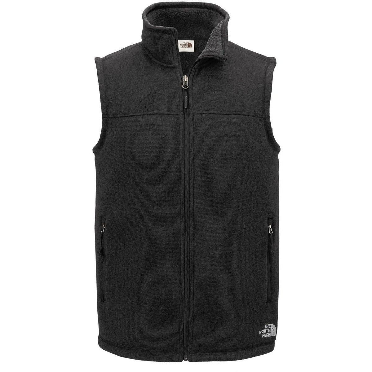 no-logo The North Face Sweater Fleece Vest-Vests-The North Face-TNF Black Heather-S-Thread Logic
