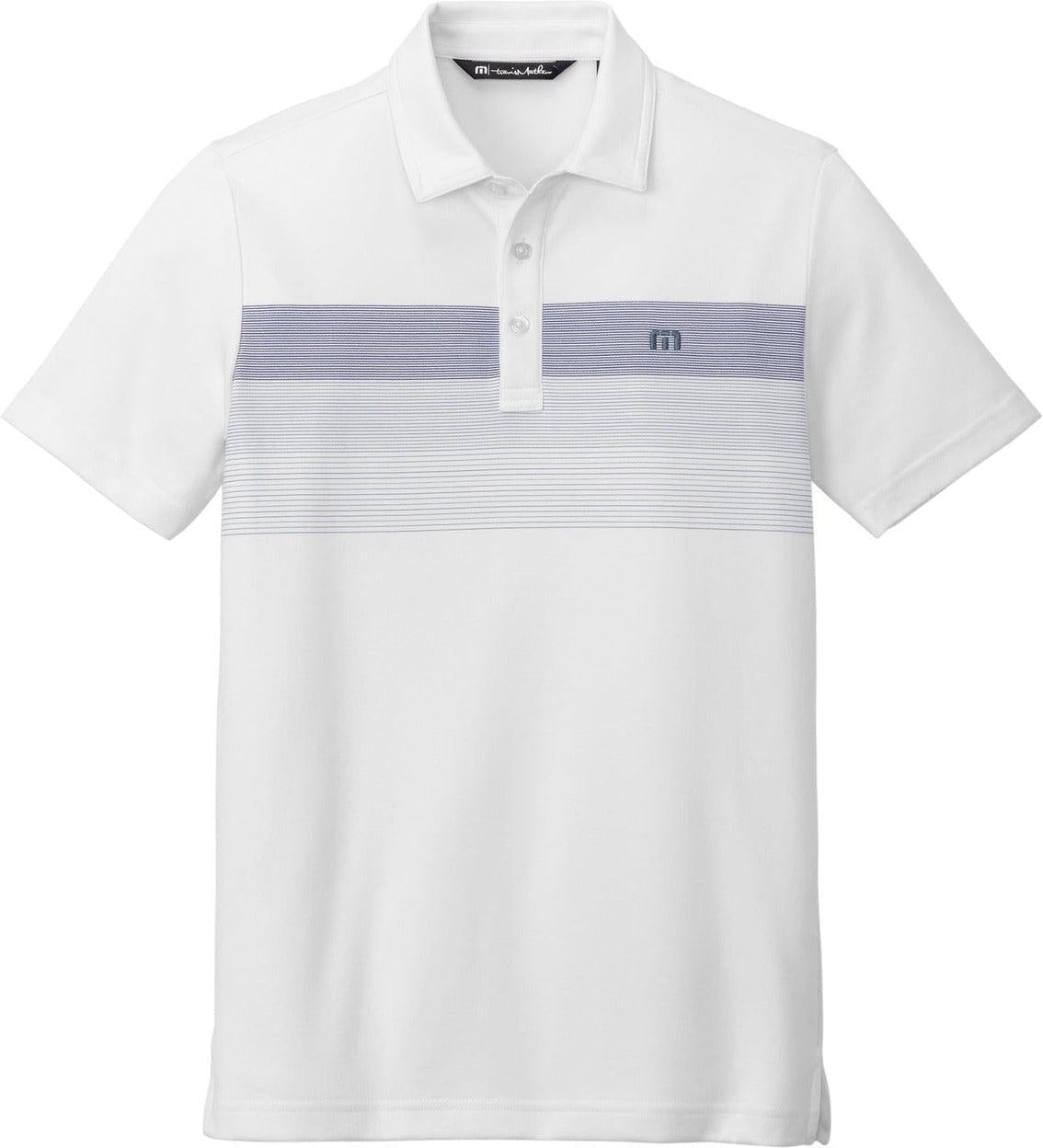 TravisMathew Coastal Chest Stripe Polo With Custom Embroidery