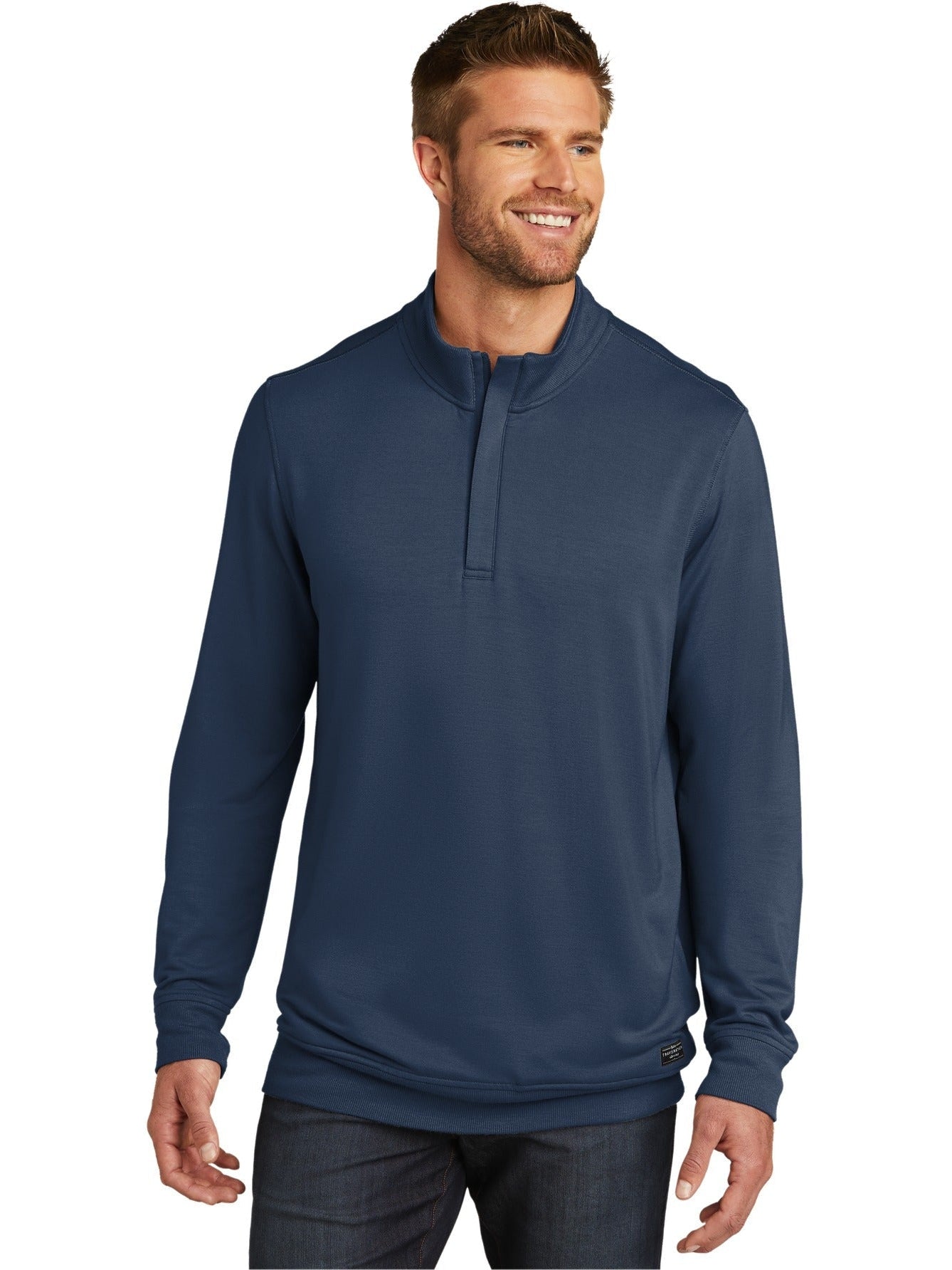 TravisMathew TM1MU419 Quarter-Zip Pullover with Custom Embroidery