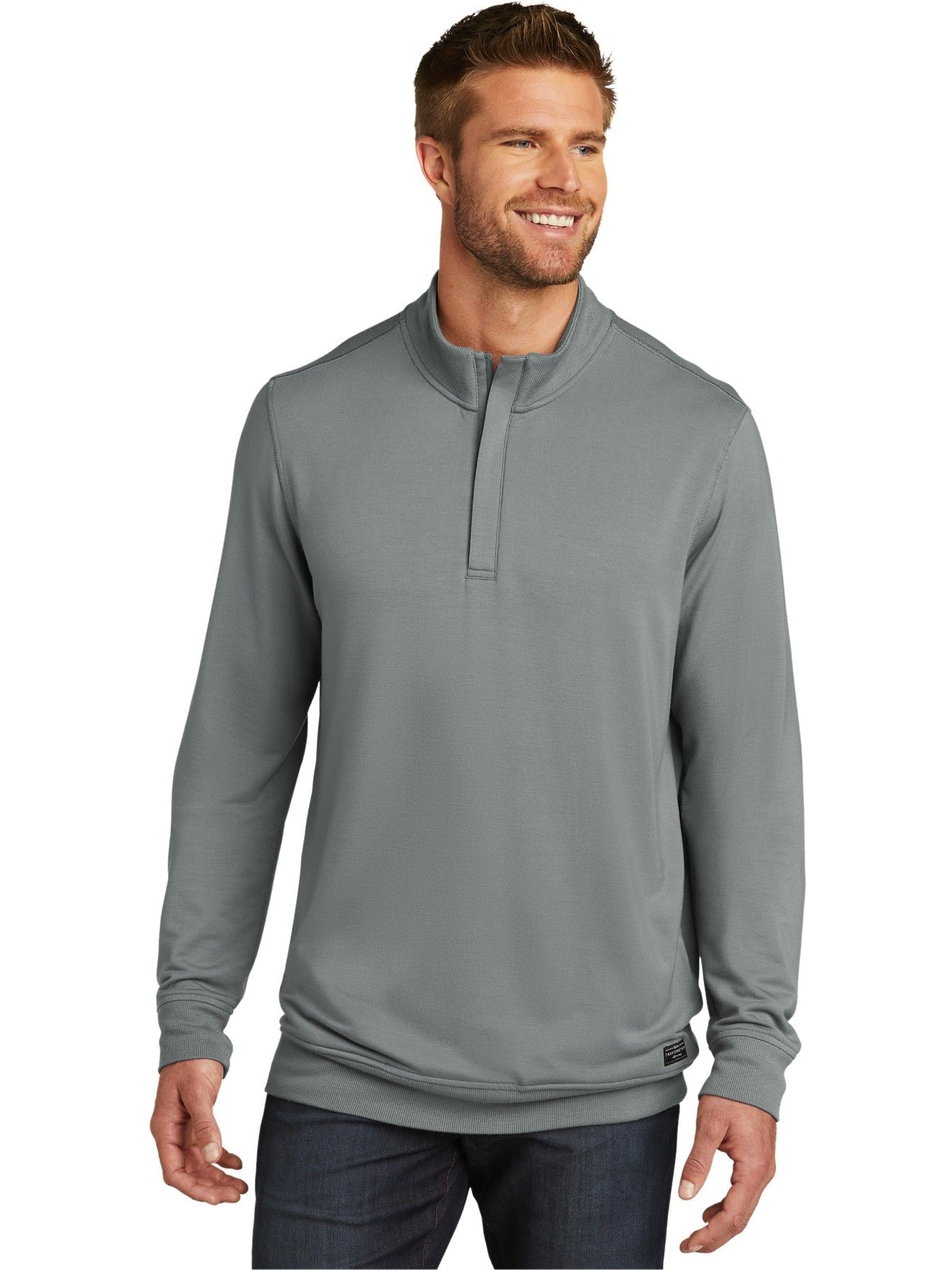 TravisMathew TM1MU419 Quarter-Zip Pullover with Custom TravisMathew TM1MU419 Quarter-Zip Pullover with Custom
