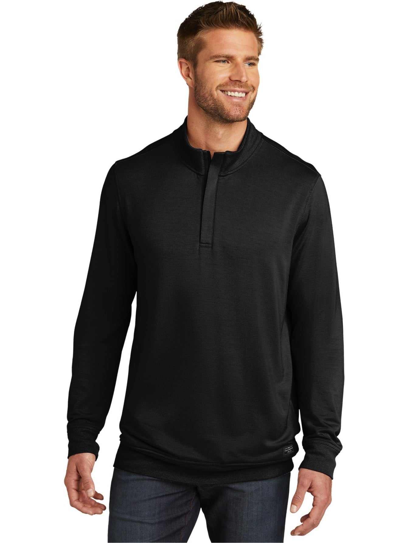 TravisMathew TM1MU419 Quarter-Zip Pullover with Custom Embroidery