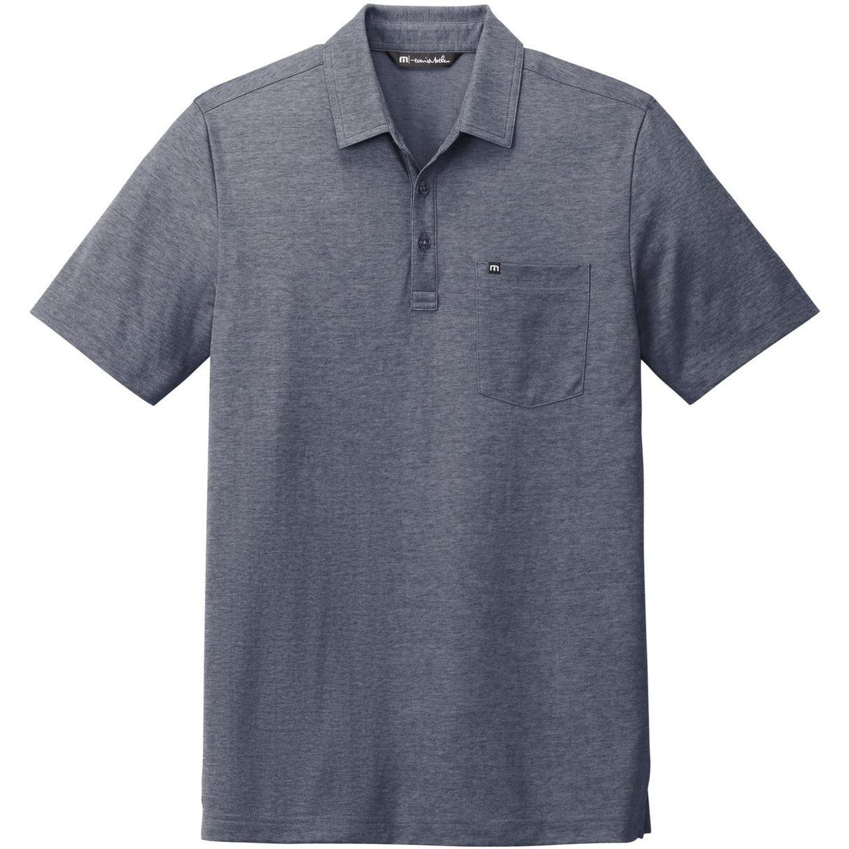 no-logo TravisMathew Oceanside Heather Pocket Polo