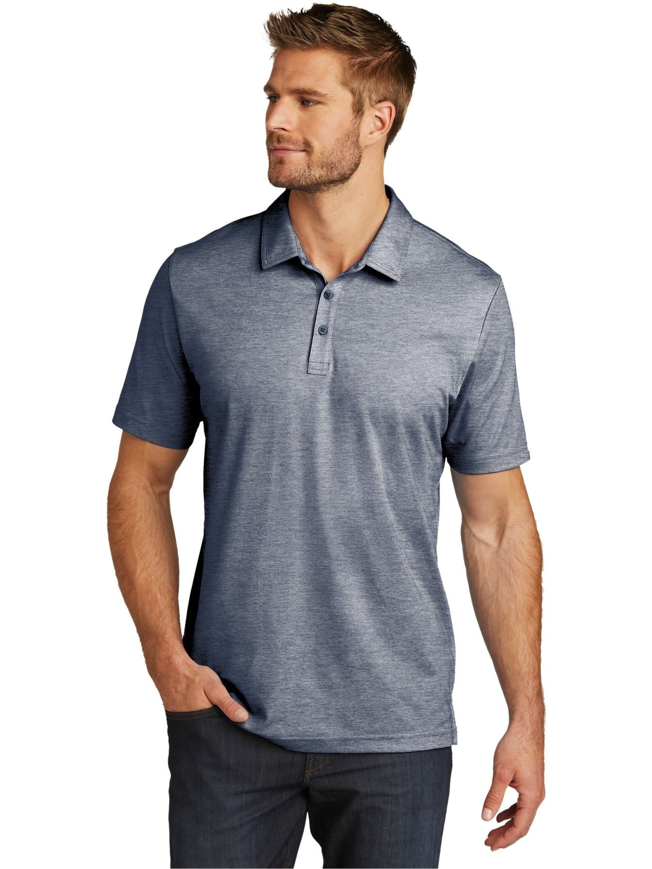 no-logo TravisMathew Oceanside Heather Polo-Regular-TravisMathew-Thread Logic