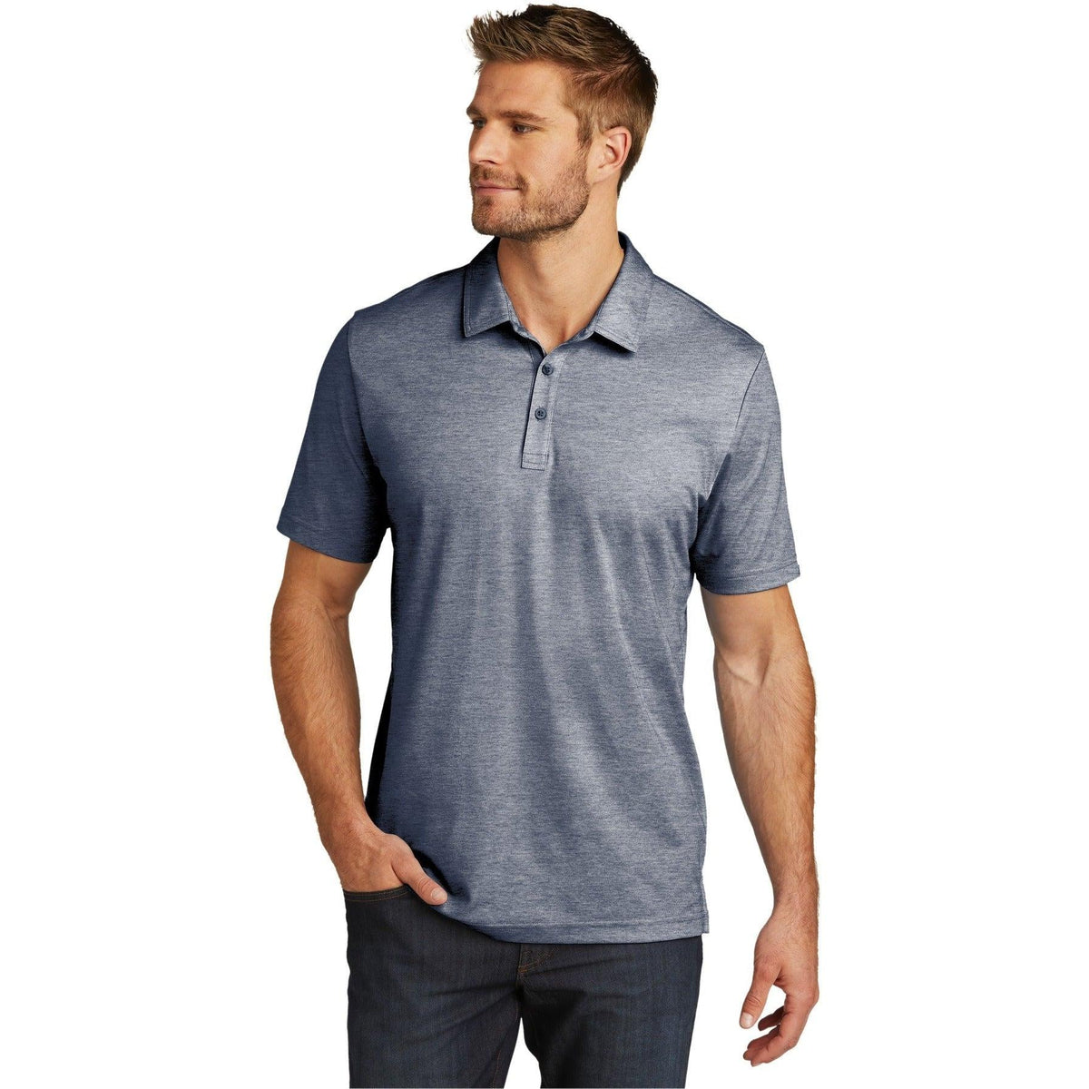 no-logo TravisMathew Oceanside Heather Polo-Regular-TravisMathew-Thread Logic