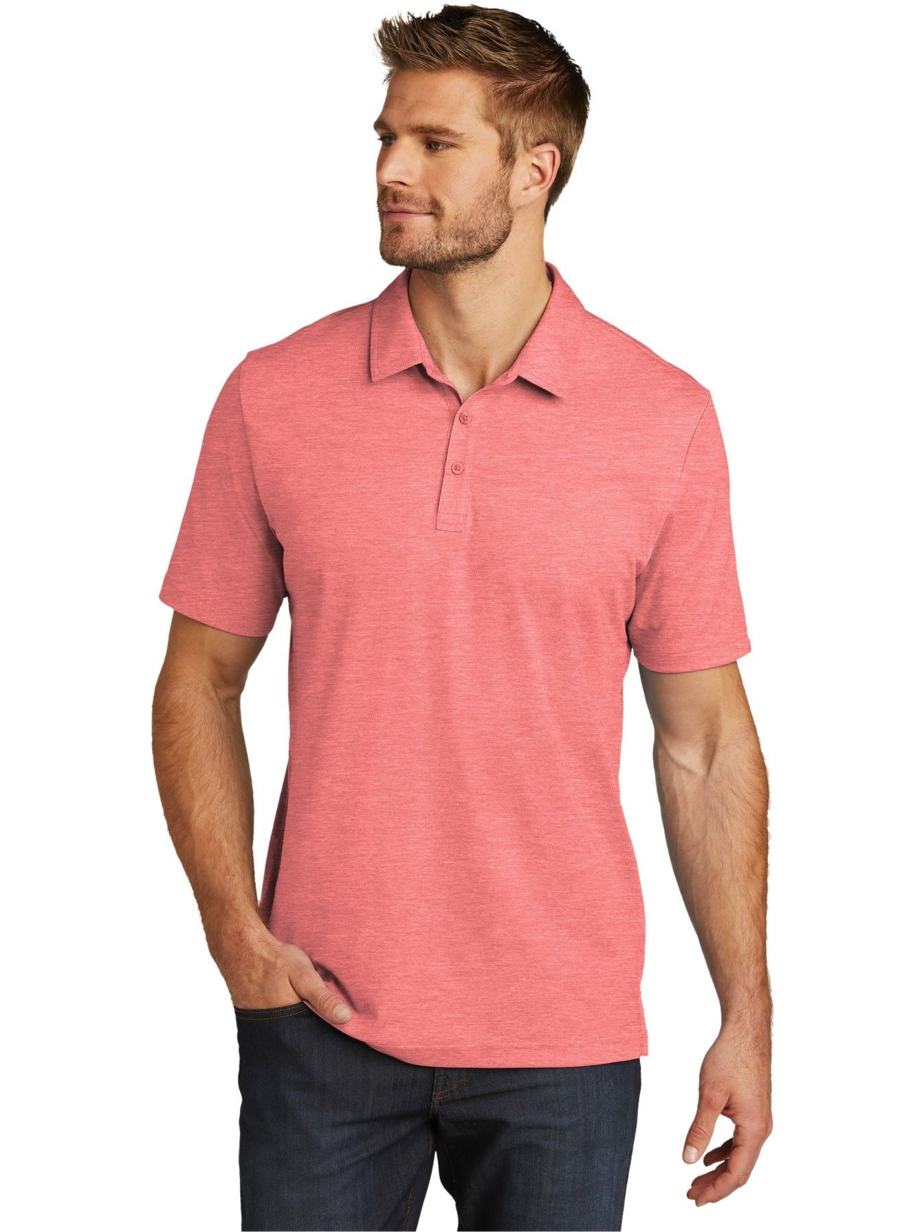 no-logo TravisMathew Oceanside Heather Polo-Regular-TravisMathew-Thread Logic