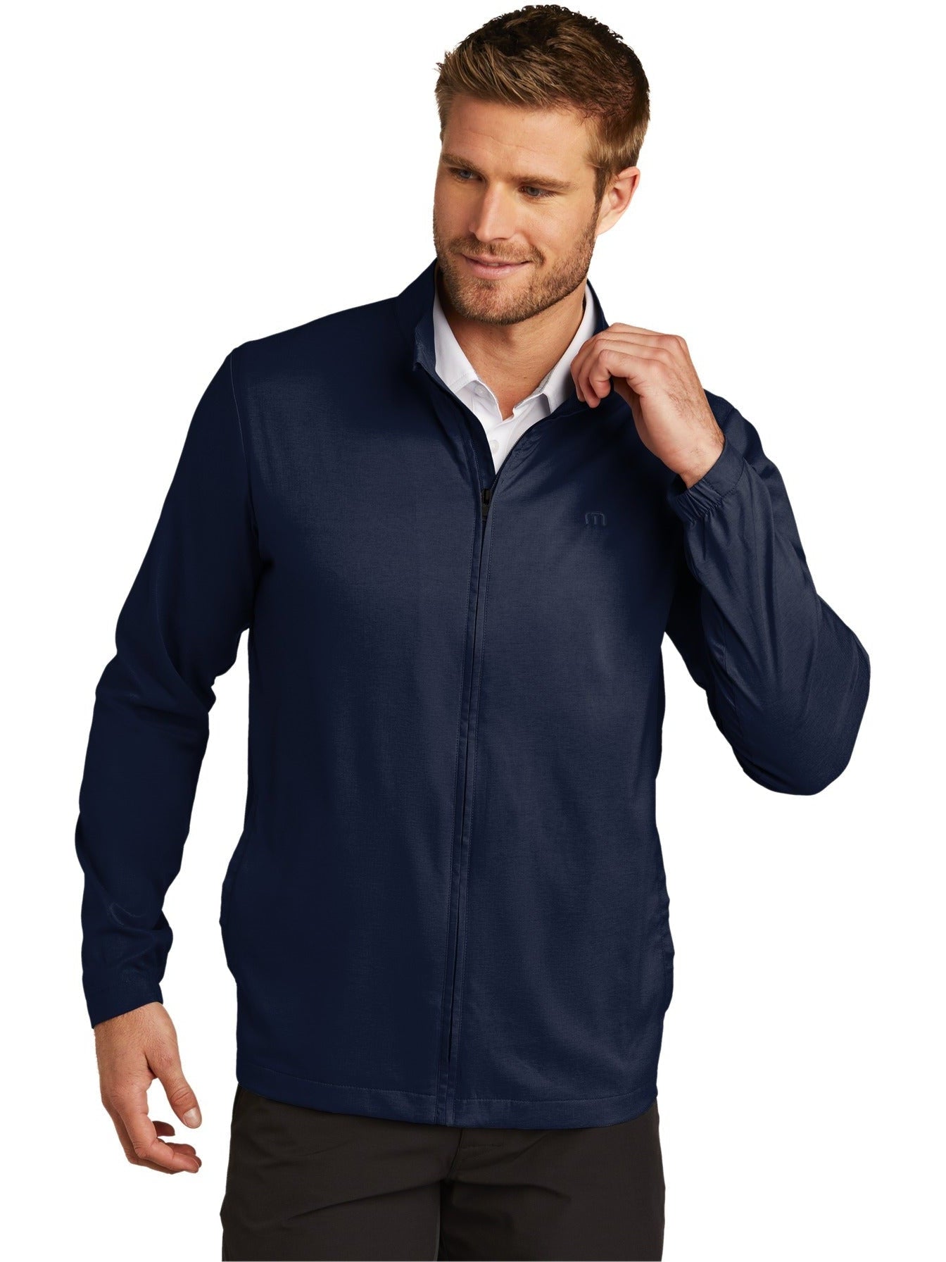 TravisMathew TM1MU422 Full-Zip Sweatshirt with Custom Embroidery