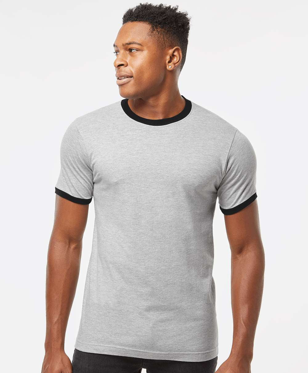 no-logo Tultex Unisex Fine Jersey Ringer T-Shirt-T-Shirts-Tultex-Thread Logic
