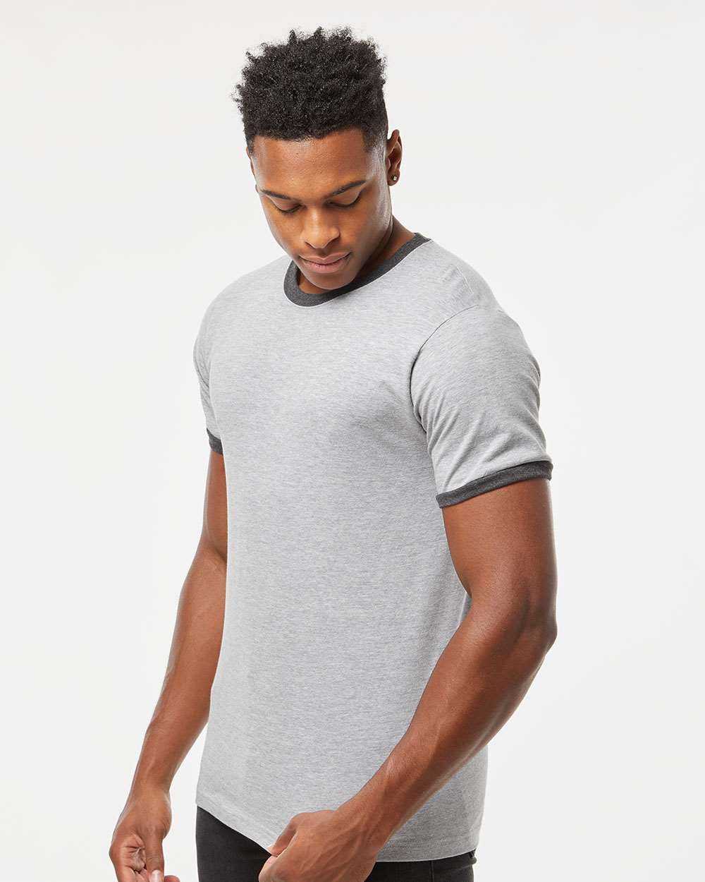 no-logo Tultex Unisex Fine Jersey Ringer T-Shirt-T-Shirts-Tultex-Thread Logic