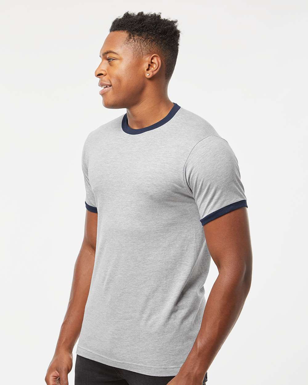no-logo Tultex Unisex Fine Jersey Ringer T-Shirt-T-Shirts-Tultex-Thread Logic