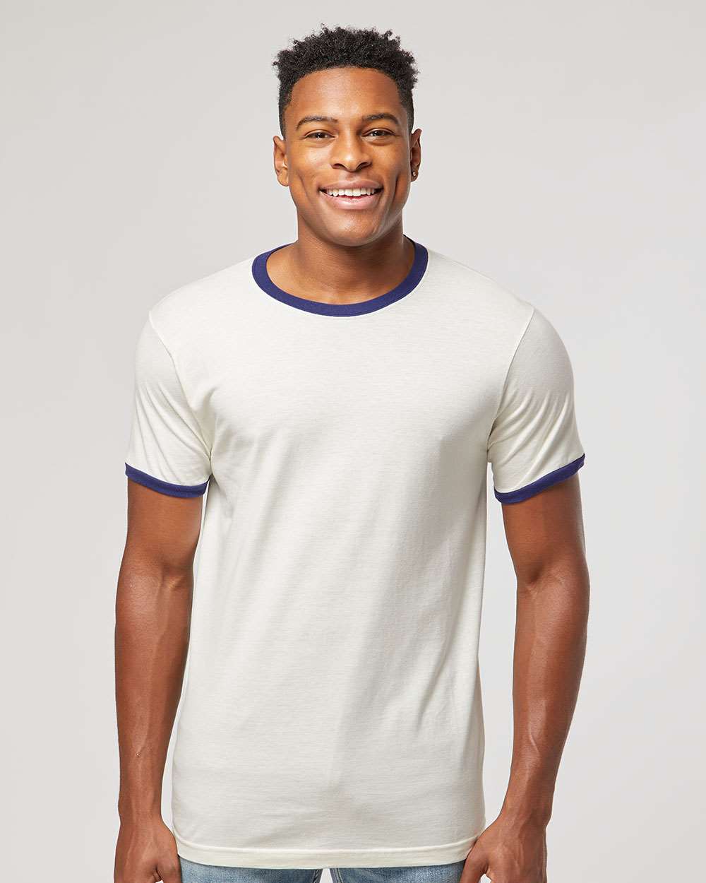 no-logo Tultex Unisex Fine Jersey Ringer T-Shirt-T-Shirts-Tultex-Thread Logic