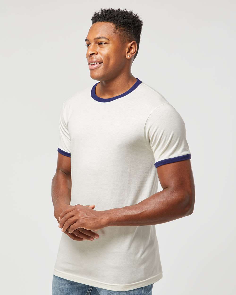 no-logo Tultex Unisex Fine Jersey Ringer T-Shirt-T-Shirts-Tultex-Thread Logic