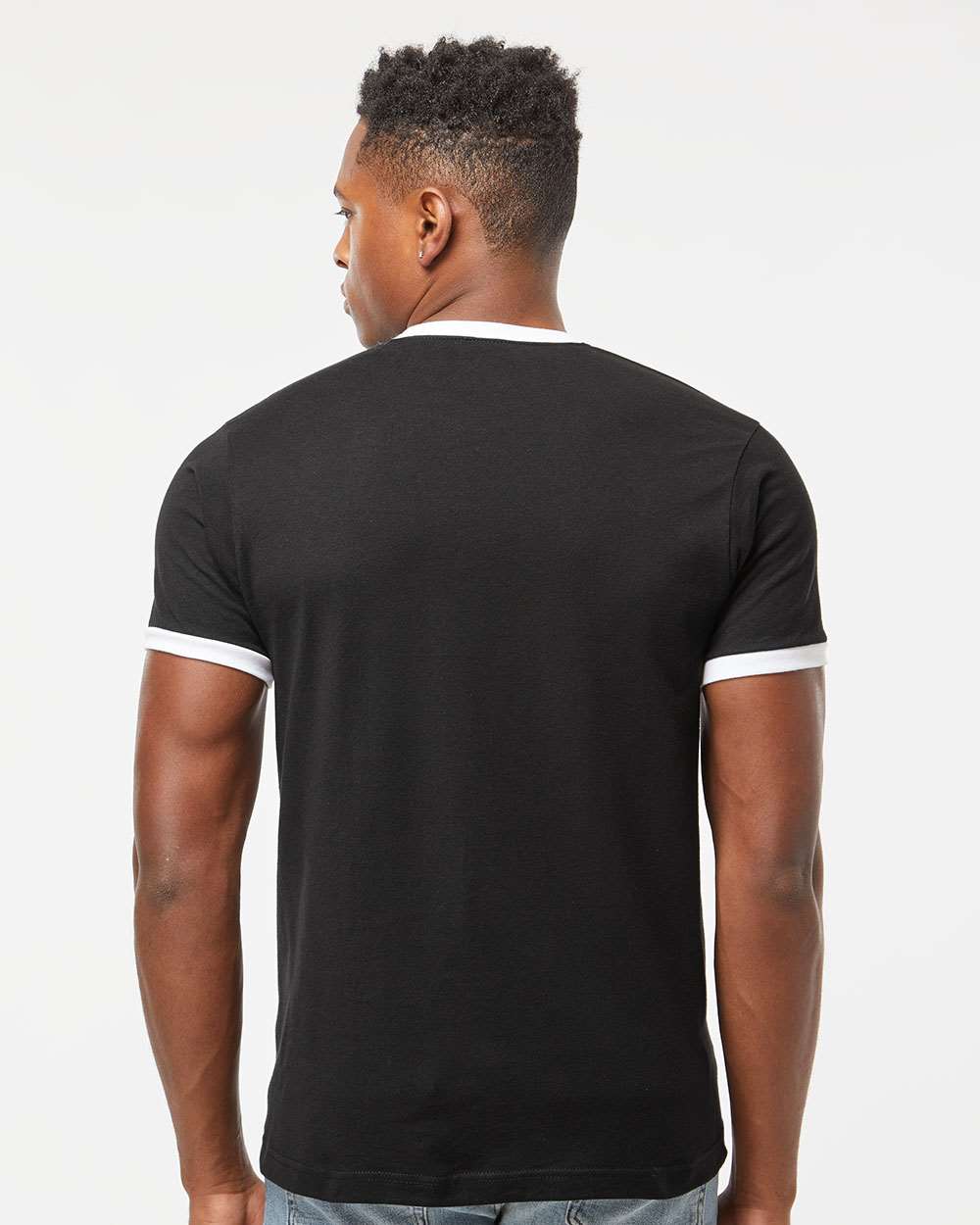 no-logo Tultex Unisex Fine Jersey Ringer T-Shirt-T-Shirts-Tultex-Thread Logic