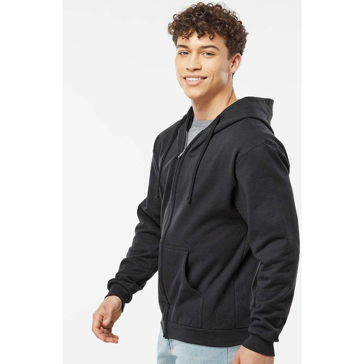 no-logo Tultex Unisex Full-Zip Hooded Sweatshirt-Fleece-Tultex-Thread Logic