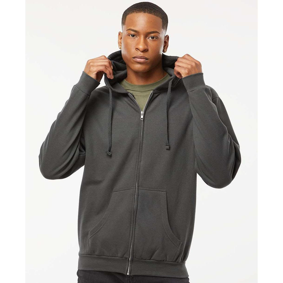 no-logo Tultex Unisex Full-Zip Hooded Sweatshirt-Fleece-Tultex-Thread Logic