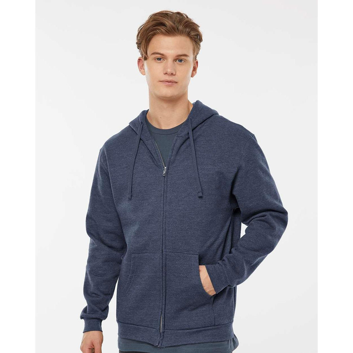 no-logo Tultex Unisex Full-Zip Hooded Sweatshirt-Fleece-Tultex-Thread Logic