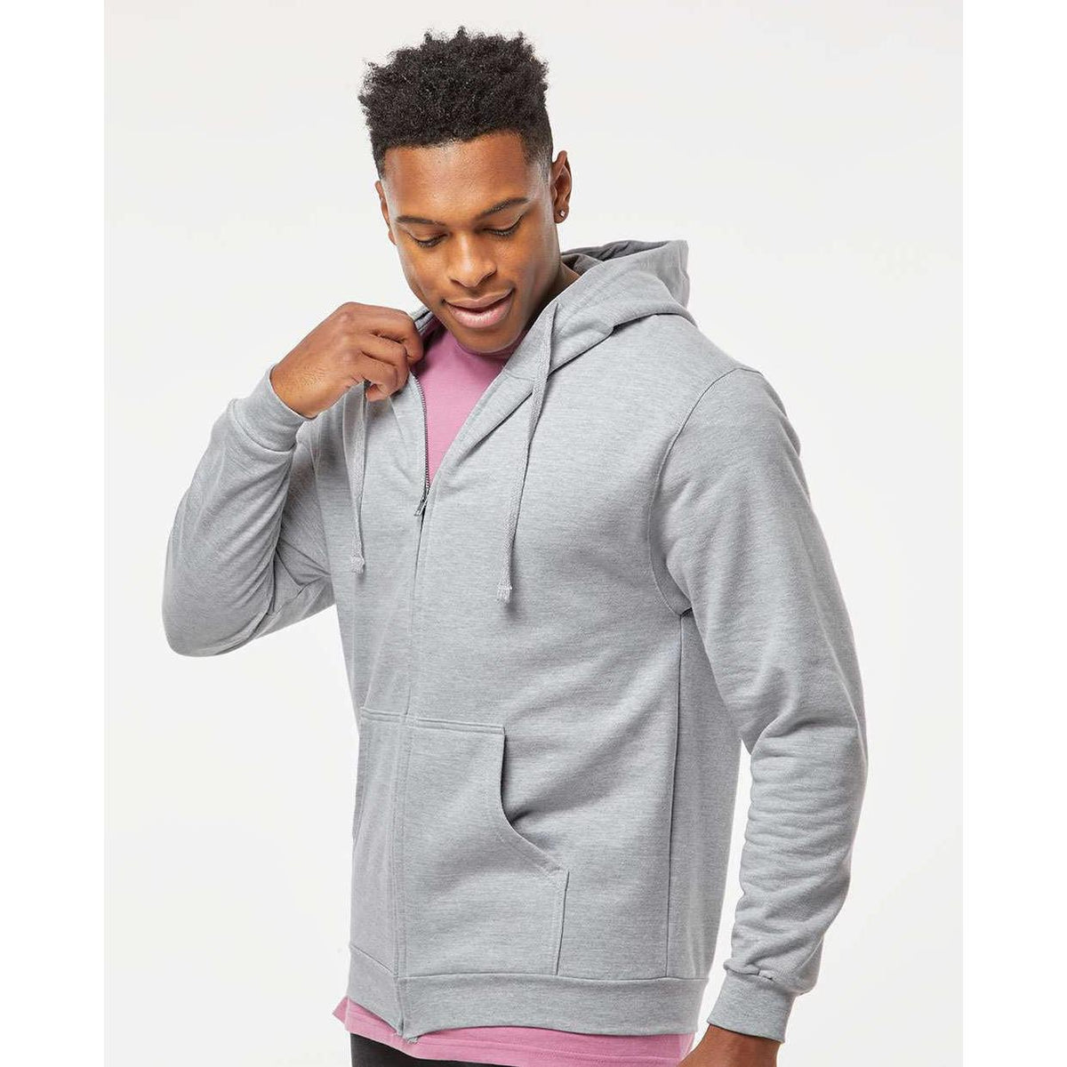 no-logo Tultex Unisex Full-Zip Hooded Sweatshirt-Fleece-Tultex-Thread Logic