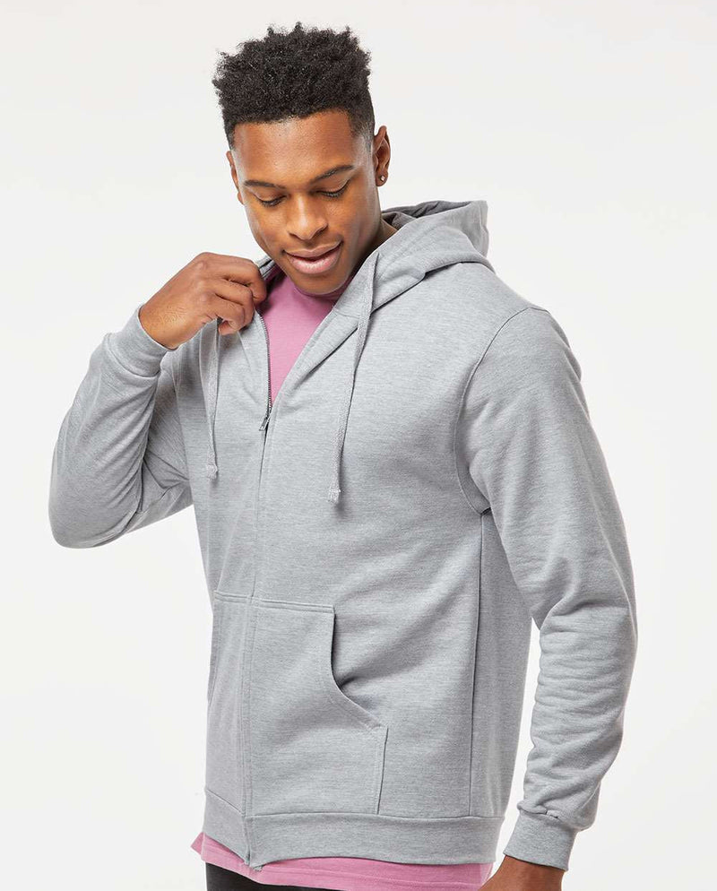no-logo Tultex Unisex Full-Zip Hooded Sweatshirt-Fleece-Tultex-Thread Logic