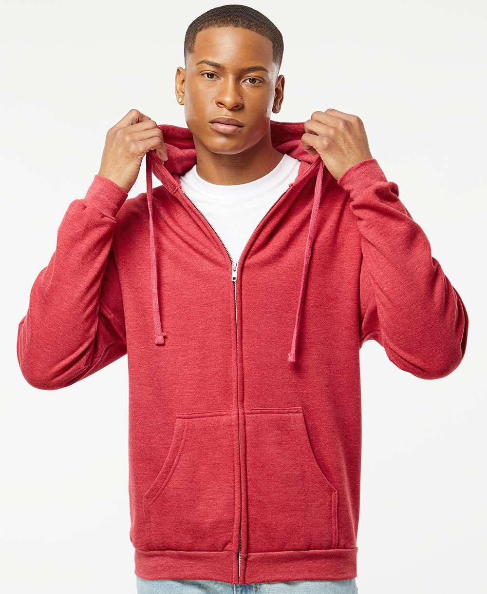 no-logo Tultex Unisex Full-Zip Hooded Sweatshirt-Fleece-Tultex-Thread Logic