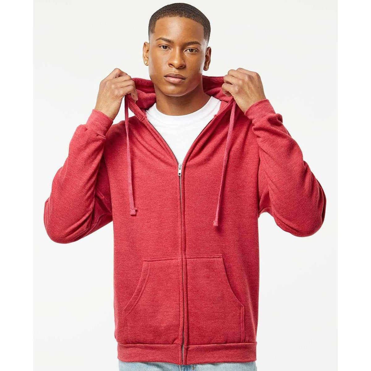 no-logo Tultex Unisex Full-Zip Hooded Sweatshirt-Fleece-Tultex-Thread Logic