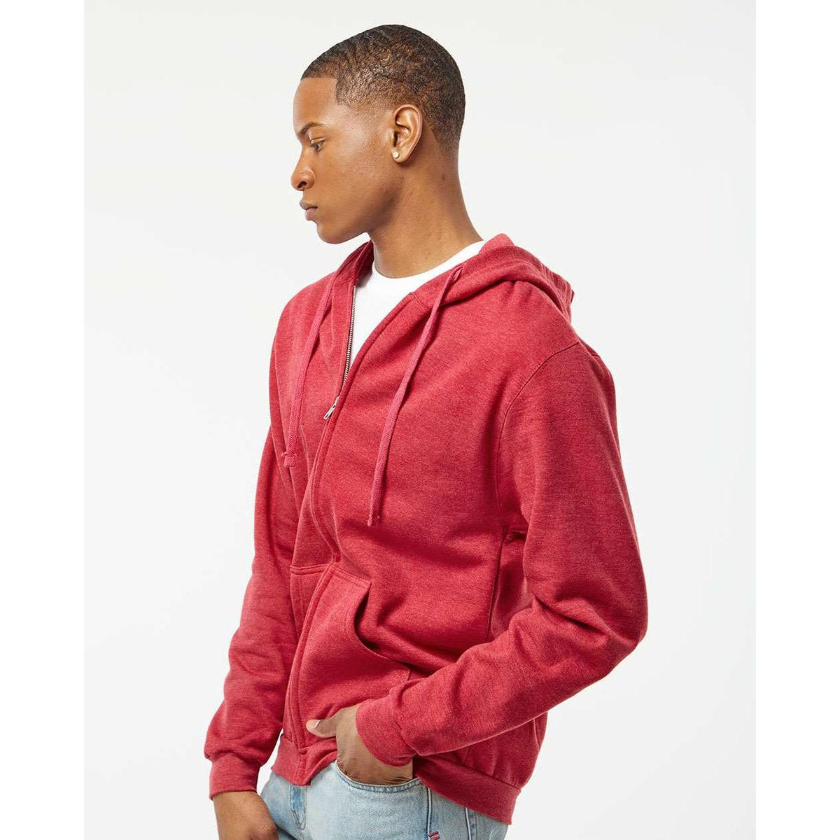 no-logo Tultex Unisex Full-Zip Hooded Sweatshirt-Fleece-Tultex-Thread Logic