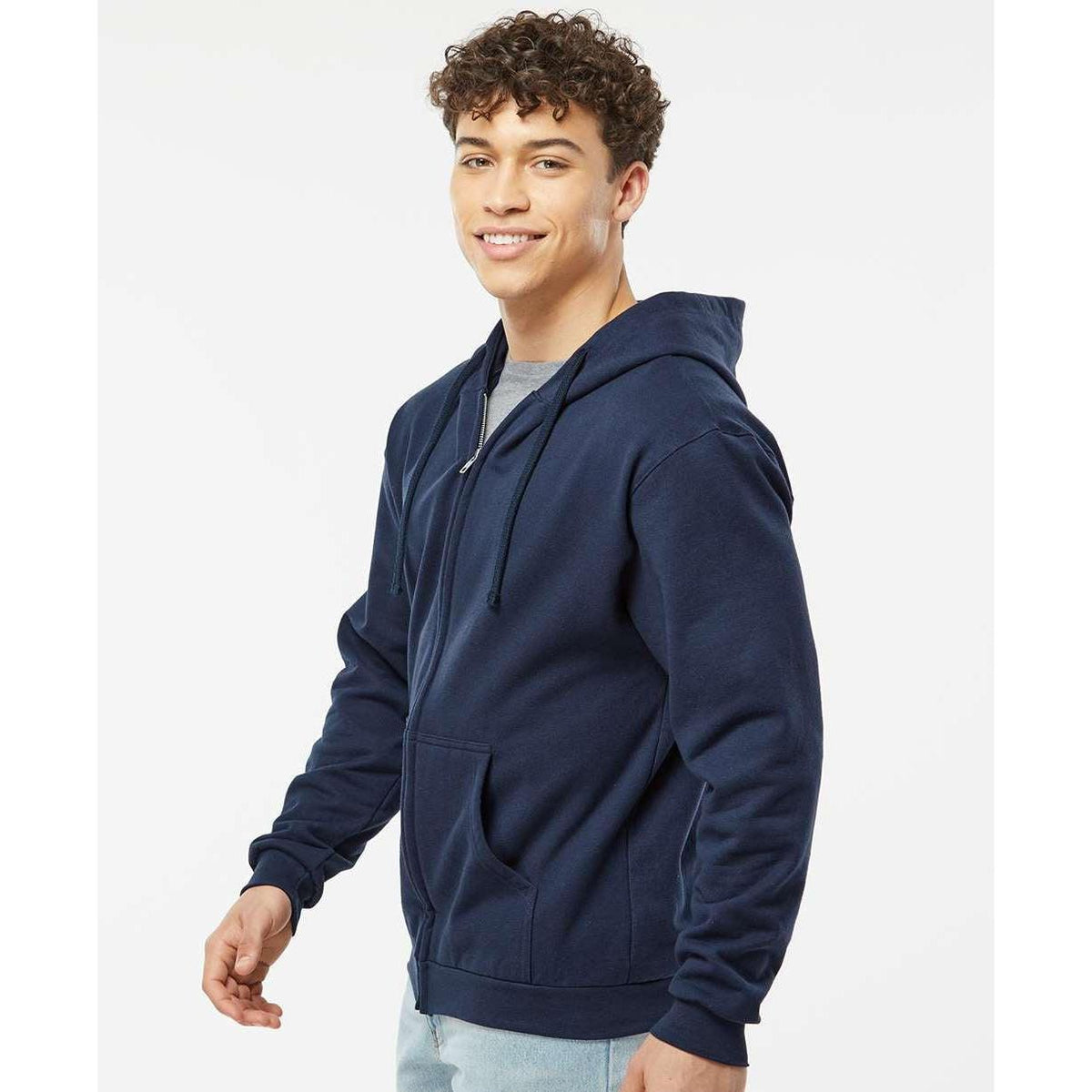 no-logo Tultex Unisex Full-Zip Hooded Sweatshirt-Fleece-Tultex-Thread Logic
