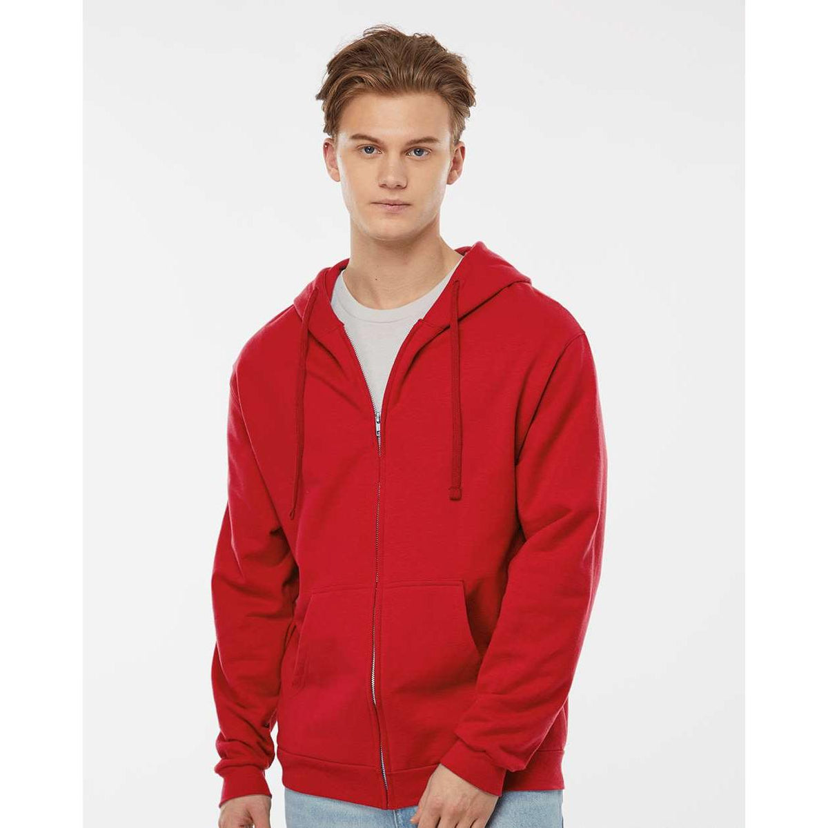 no-logo Tultex Unisex Full-Zip Hooded Sweatshirt-Fleece-Tultex-Thread Logic