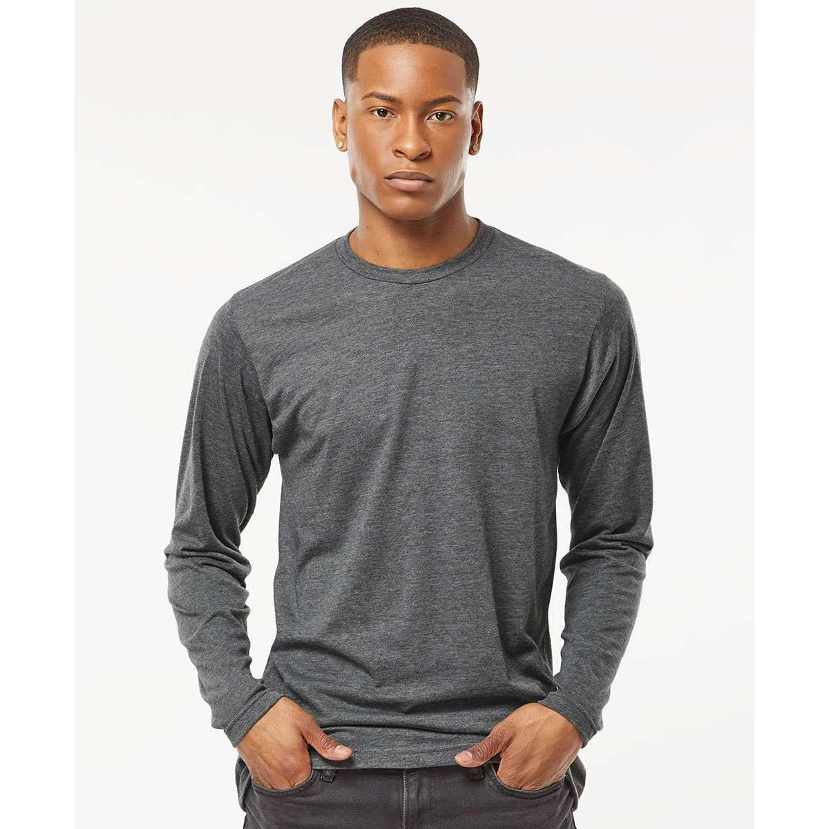 no-logo Tultex Unisex Poly-Rich Long Sleeve T-Shirt-T-Shirts - Long Sleeve-Tultex-Thread Logic