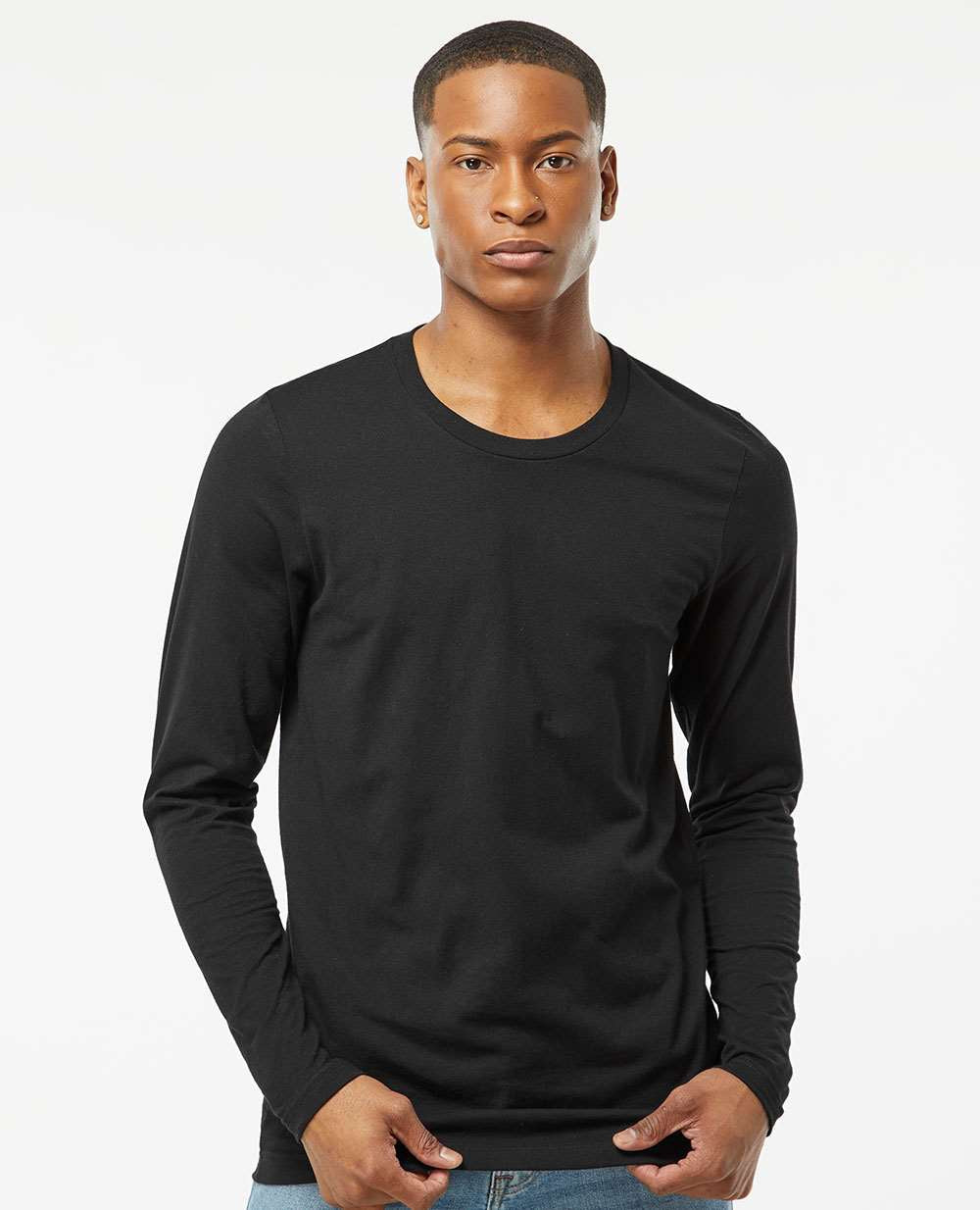 no-logo Tultex Unisex Premium Cotton Long Sleeve T-Shirt-T-Shirts - Long Sleeve-Tultex-Thread Logic