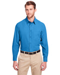  UltraClub Bradley Performance Woven Shirt-Men's Dress Shirts-UltraClub-Pacific Blue-S-Thread Logic