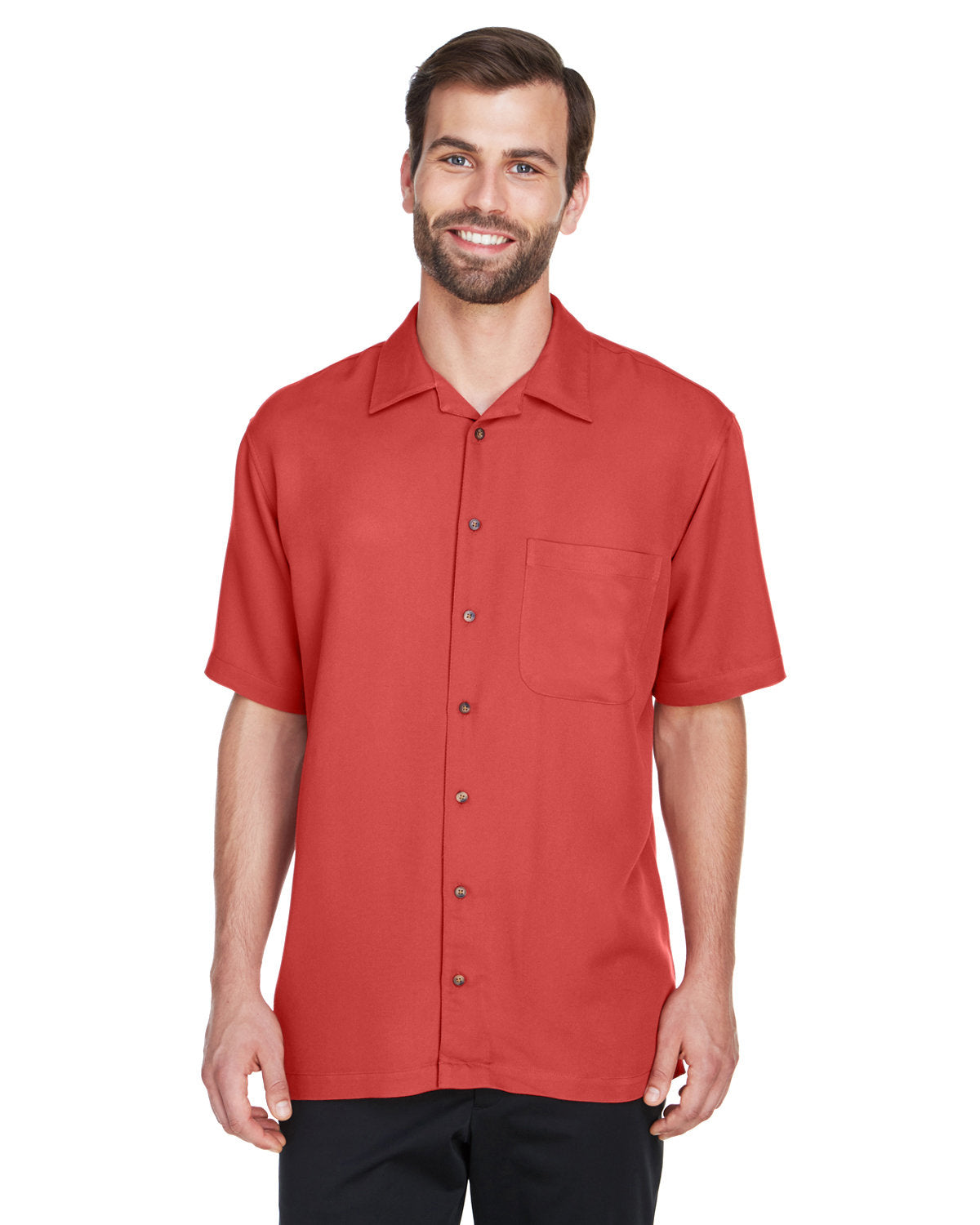  UltraClub Cabana Breeze Camp Shirt-Men's Dress Shirts-UltraClub-Brick-S-Thread Logic