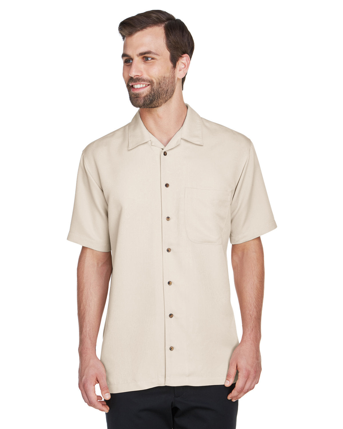  UltraClub Cabana Breeze Camp Shirt-Men's Dress Shirts-UltraClub-Stone-S-Thread Logic