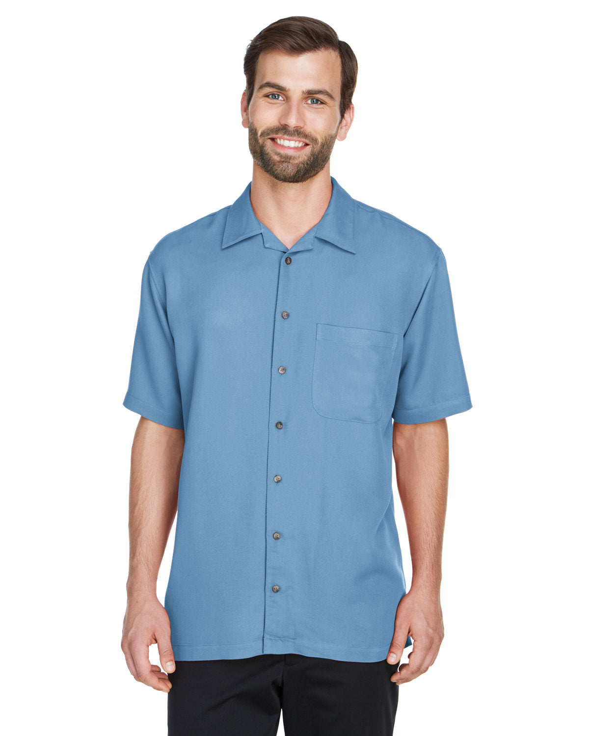  UltraClub Cabana Breeze Camp Shirt-Men's Dress Shirts-UltraClub-Wedgewood-S-Thread Logic