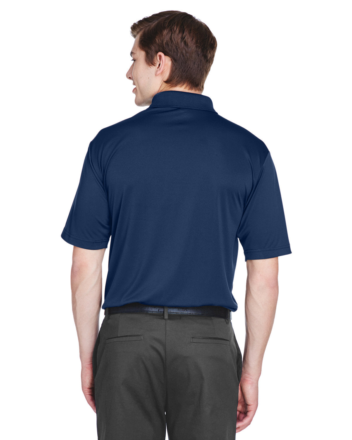 no-logo UltraClub Cool & Dry 8-Star Elite Performance Interlock Polo-Men's Polos-UltraClub-Thread Logic