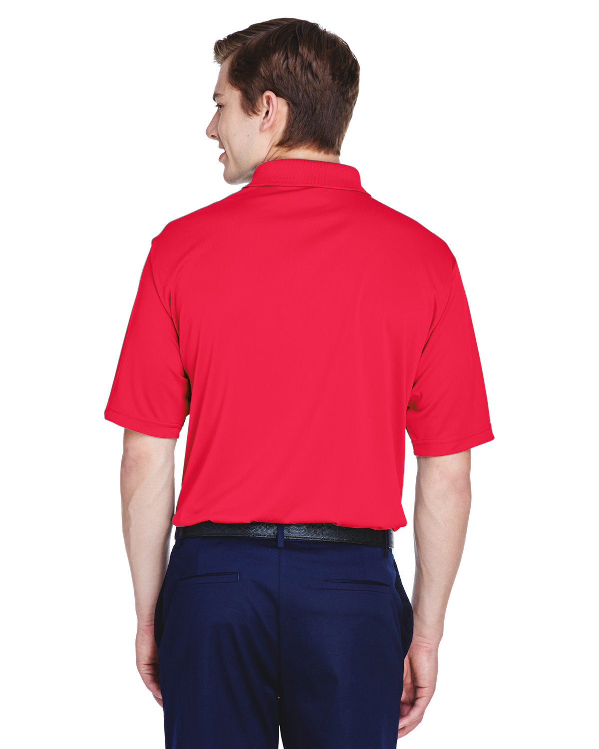no-logo UltraClub Cool & Dry 8-Star Elite Performance Interlock Polo-Men's Polos-UltraClub-Thread Logic