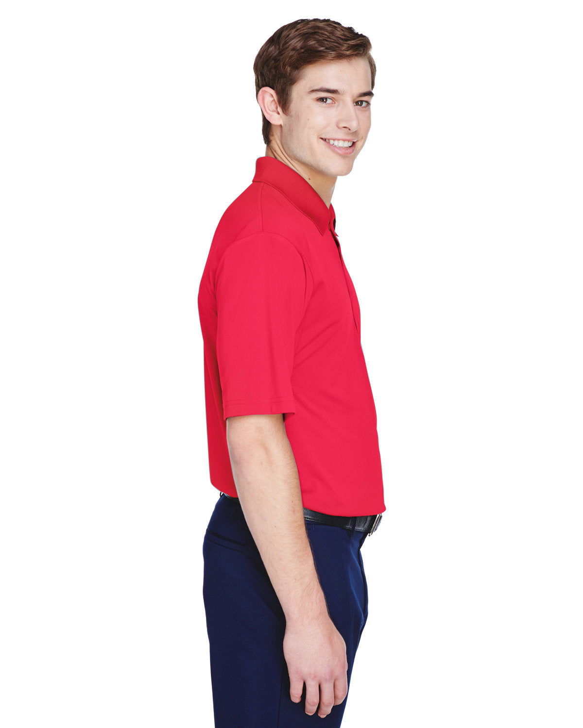 no-logo UltraClub Cool & Dry 8-Star Elite Performance Interlock Polo-Men's Polos-UltraClub-Thread Logic