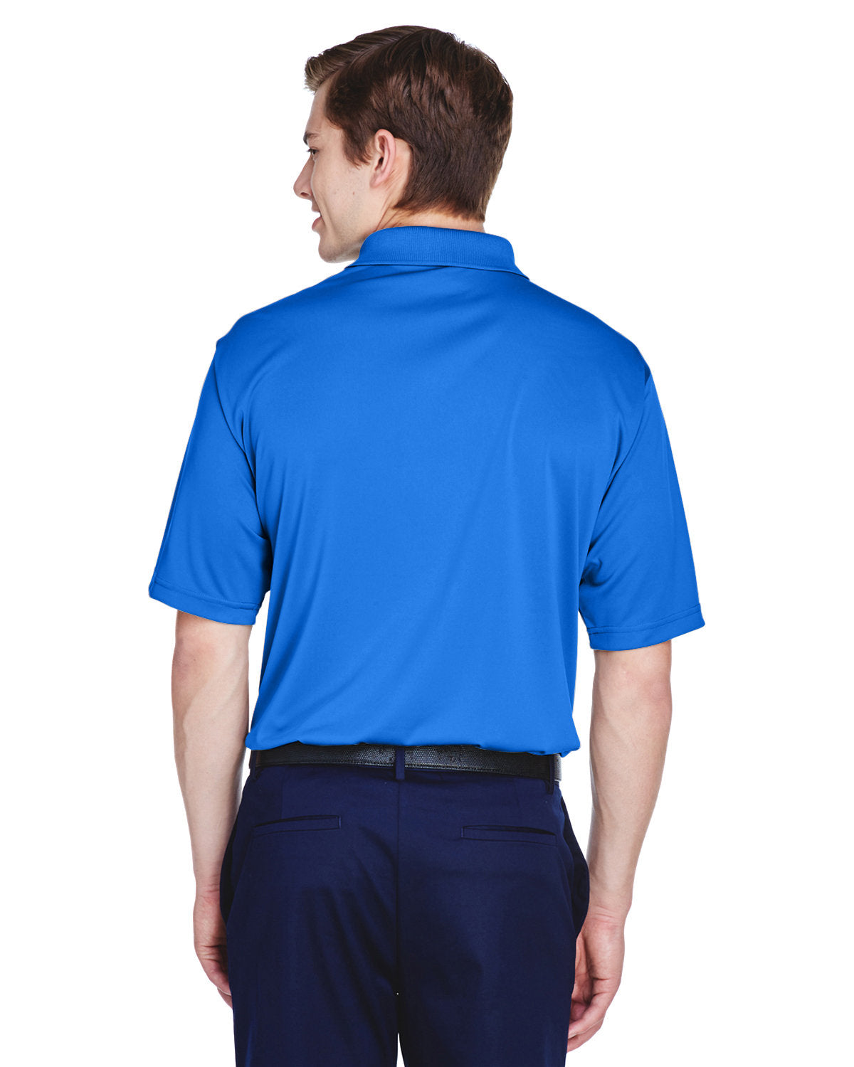 no-logo UltraClub Cool & Dry 8-Star Elite Performance Interlock Polo-Men's Polos-UltraClub-Thread Logic