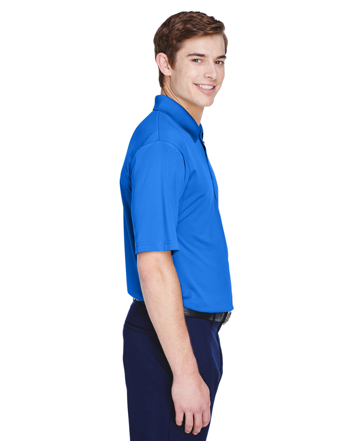 no-logo UltraClub Cool & Dry 8-Star Elite Performance Interlock Polo-Men's Polos-UltraClub-Thread Logic