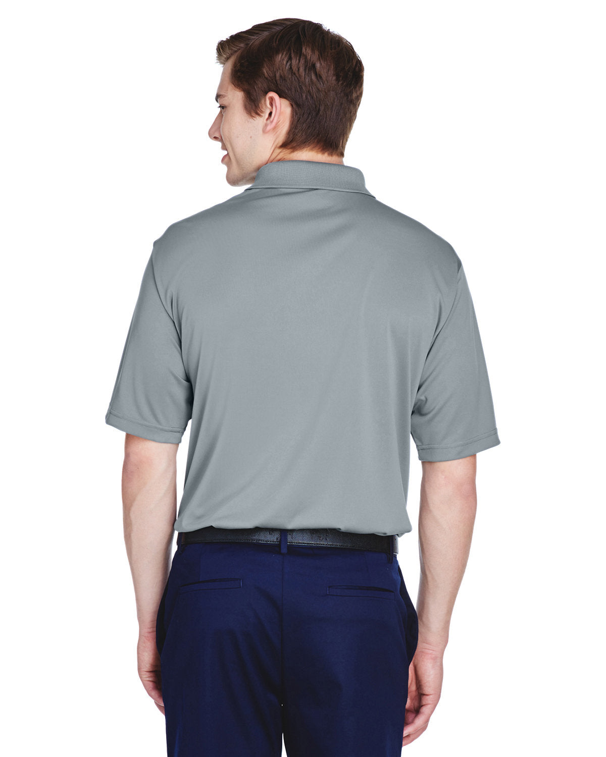 no-logo UltraClub Cool & Dry 8-Star Elite Performance Interlock Polo-Men's Polos-UltraClub-Thread Logic