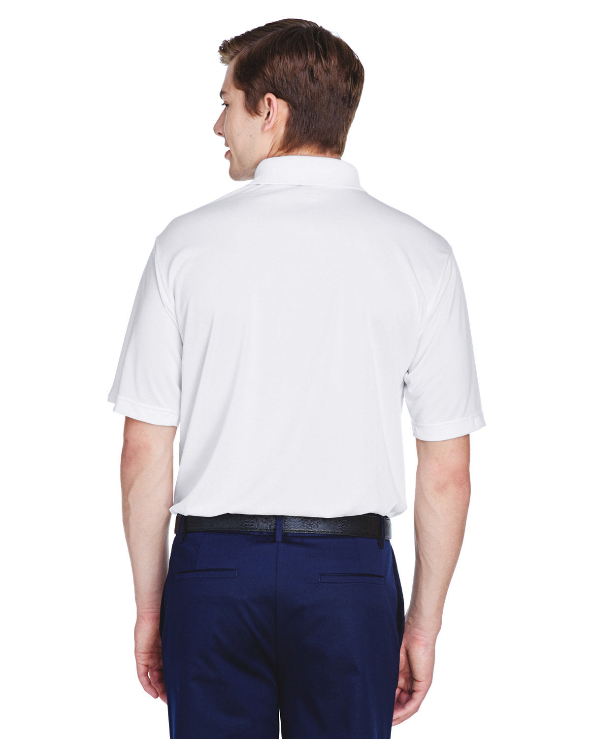 no-logo UltraClub Cool & Dry 8-Star Elite Performance Interlock Polo-Men's Polos-UltraClub-Thread Logic