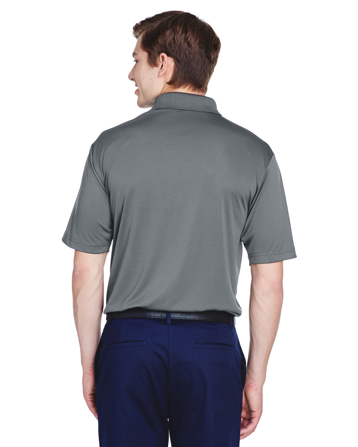 no-logo UltraClub Cool & Dry 8-Star Elite Performance Interlock Polo-Men's Polos-UltraClub-Thread Logic