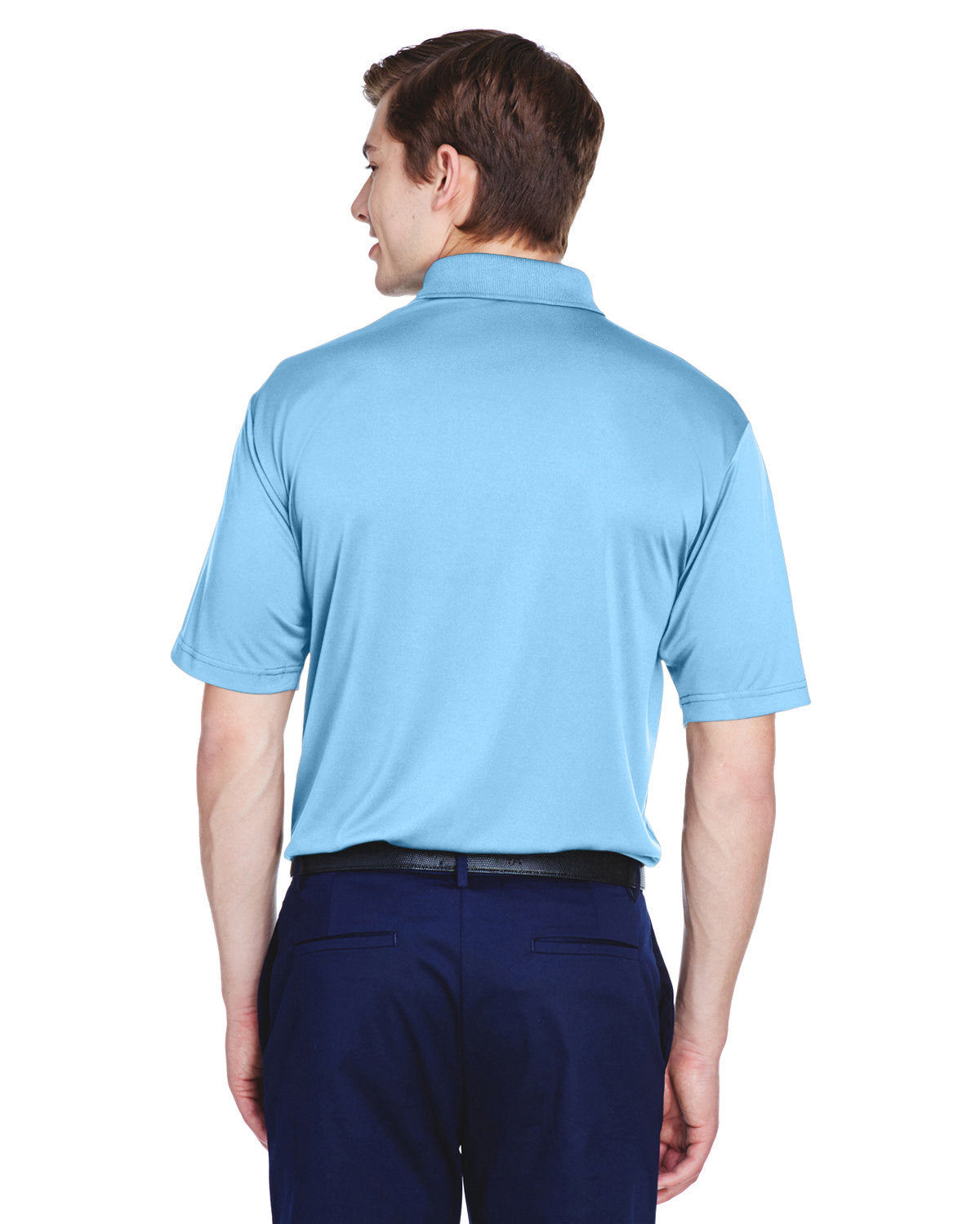 no-logo UltraClub Cool & Dry 8-Star Elite Performance Interlock Polo-Men's Polos-UltraClub-Thread Logic