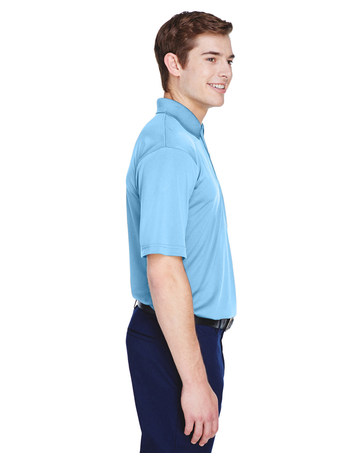 no-logo UltraClub Cool & Dry 8-Star Elite Performance Interlock Polo-Men's Polos-UltraClub-Thread Logic